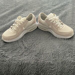 Women’s size 7.5. Nike Air Max. Beige and white